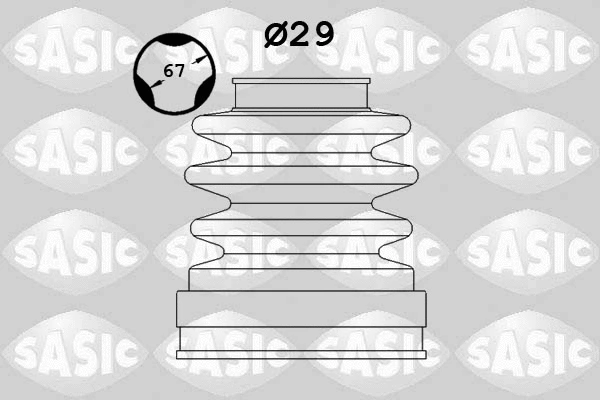 Kardaninio veleno gofruotoji membrana SASIC 1906011