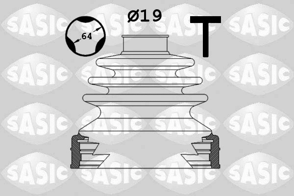 Kardaninio veleno gofruotoji membrana SASIC 1906115