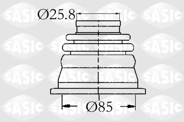 Kardaninio veleno gofruotoji membrana SASIC 4003408