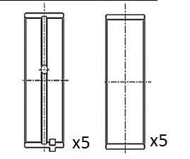 Alkūninio veleno pagrindiniai guoliai FAI AutoParts BM1023-STD
