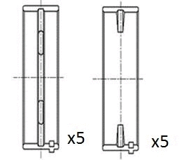 Alkūninio veleno pagrindiniai guoliai FAI AutoParts BM1026-STD
