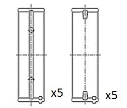 Alkūninio veleno pagrindiniai guoliai FAI AutoParts BM1029-STD
