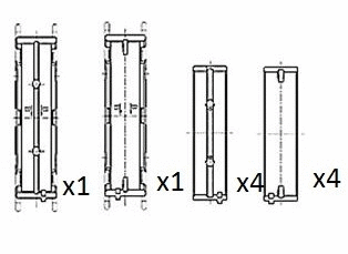 Alkūninio veleno pagrindiniai guoliai FAI AutoParts BM1033-STD