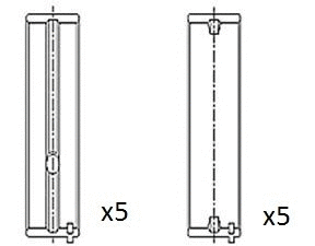 Alkūninio veleno pagrindiniai guoliai FAI AutoParts BM1034-STD