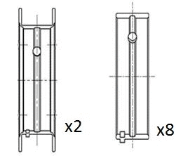 Alkūninio veleno pagrindiniai guoliai FAI AutoParts BM1037-STD