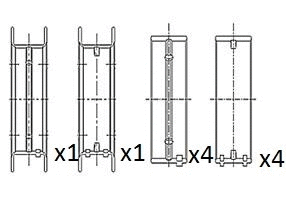 Alkūninio veleno pagrindiniai guoliai FAI AutoParts BM1040-STD