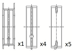 Alkūninio veleno pagrindiniai guoliai FAI AutoParts BM1049-STD