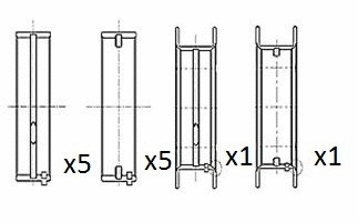 Alkūninio veleno pagrindiniai guoliai FAI AutoParts BM1059-STD