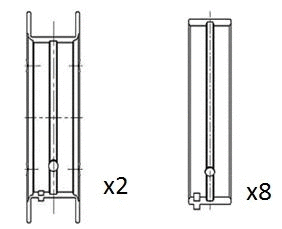 Alkūninio veleno pagrindiniai guoliai FAI AutoParts BM1065-STD