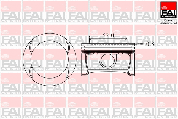 Stūmoklis FAI AutoParts PK11-000