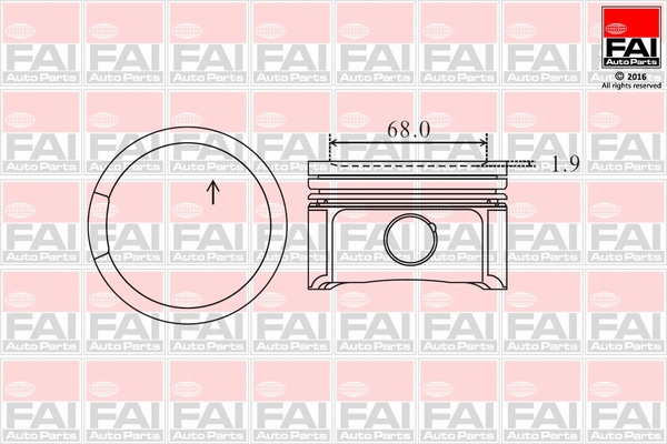 Stūmoklis FAI AutoParts PK2-050