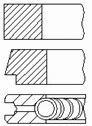 Stūmoklio žiedų komplektas FAI AutoParts PR115-000