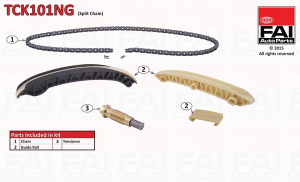 Pavaros grandinės komplektas FAI AutoParts TCK101NG