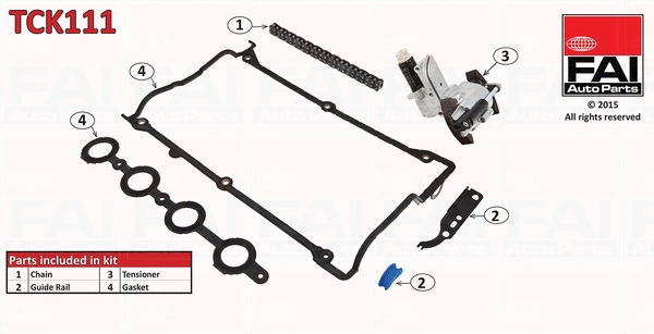 Pavaros grandinės komplektas FAI AutoParts TCK111