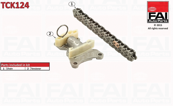 Pavaros grandinės komplektas FAI AutoParts TCK124
