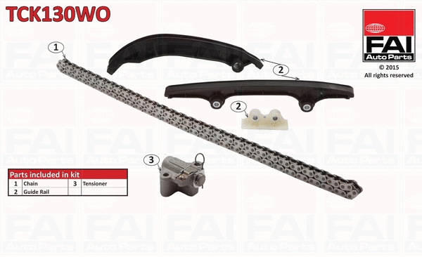 Pavaros grandinės komplektas FAI AutoParts TCK130WO