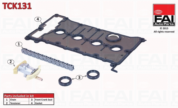 Pavaros grandinės komplektas FAI AutoParts TCK131