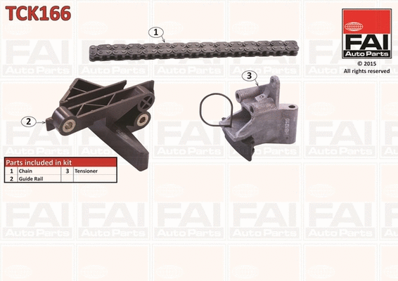 Pavaros grandinės komplektas FAI AutoParts TCK166
