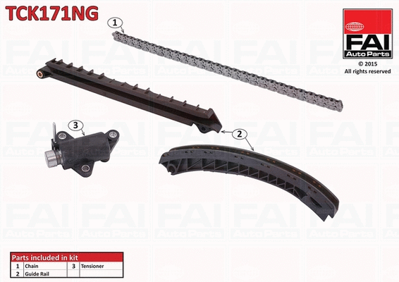 Pavaros grandinės komplektas FAI AutoParts TCK171NG
