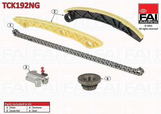 Pavaros grandinės komplektas FAI AutoParts TCK192NG