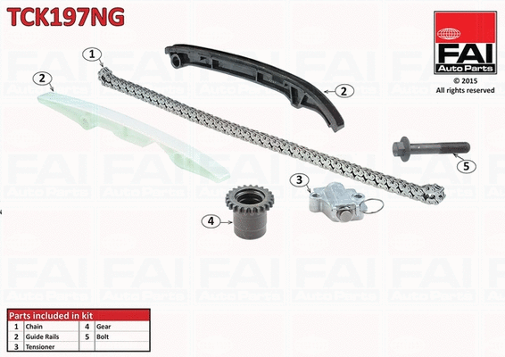 Pavaros grandinės komplektas FAI AutoParts TCK197NG