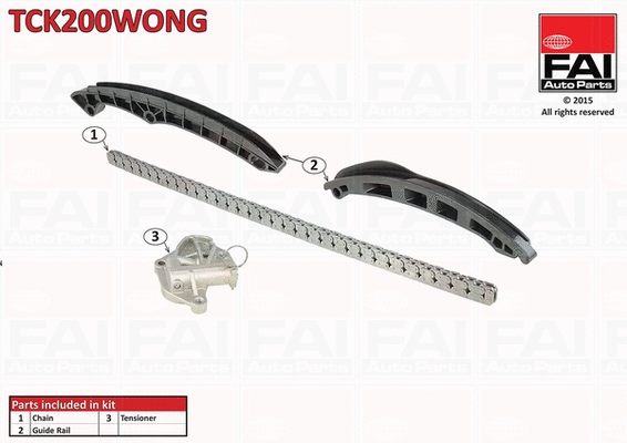 Pavaros grandinės komplektas FAI AutoParts TCK200WONG