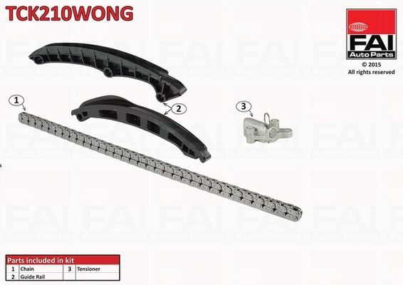 Pavaros grandinės komplektas FAI AutoParts TCK210WONG