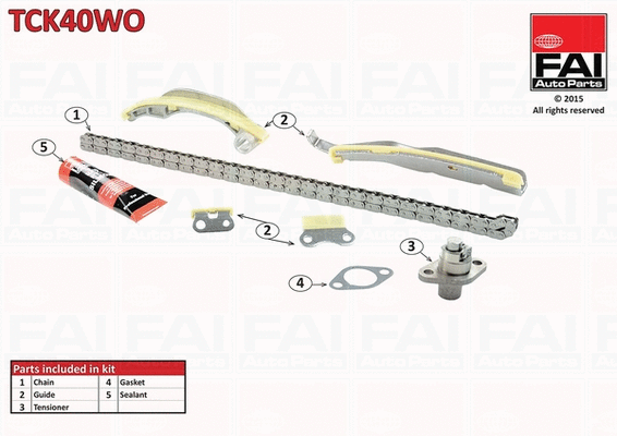 Pavaros grandinės komplektas FAI AutoParts TCK40WO