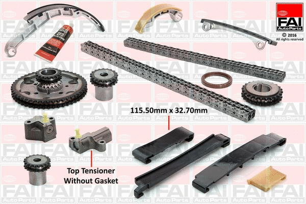 Pavaros grandinės komplektas FAI AutoParts TCK42