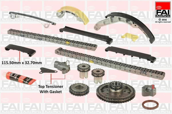 Pavaros grandinės komplektas FAI AutoParts TCK42-06