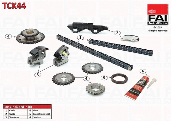 Pavaros grandinės komplektas FAI AutoParts TCK44