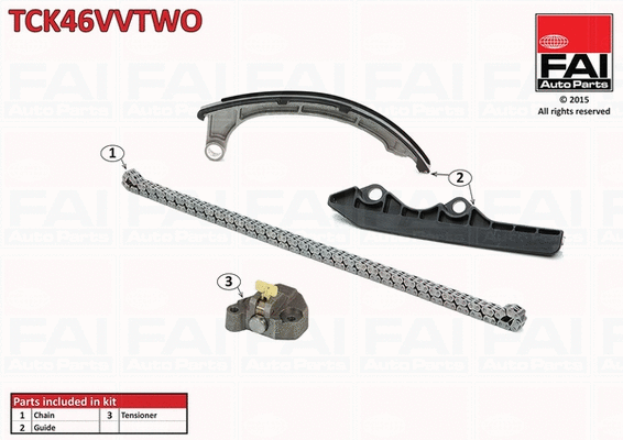 Pavaros grandinės komplektas FAI AutoParts TCK46VVTWO