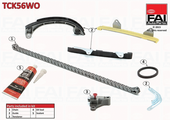 Pavaros grandinės komplektas FAI AutoParts TCK56WO