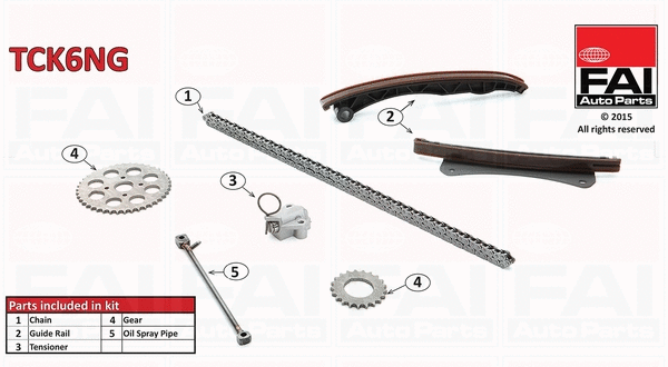 Pavaros grandinės komplektas FAI AutoParts TCK6NG