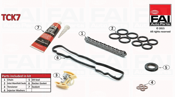 Pavaros grandinės komplektas FAI AutoParts TCK7