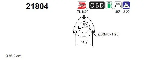 Katalizatoriaus keitiklis AS 21804