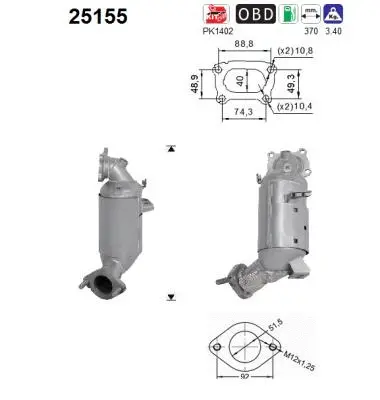Katalizatoriaus keitiklis AS 25155