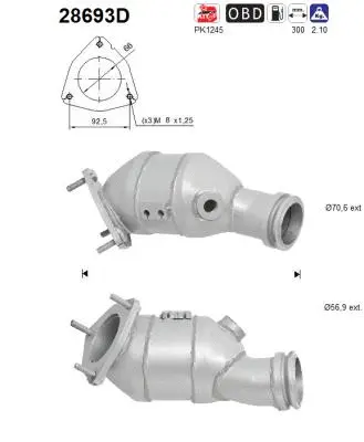 Katalizatoriaus keitiklis AS 28693D