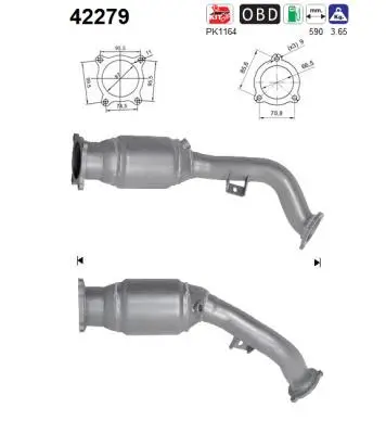 Katalizatoriaus keitiklis AS 42279