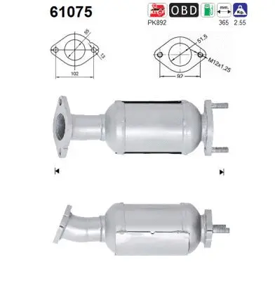 Katalizatoriaus keitiklis AS 61075