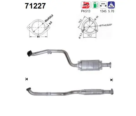 Katalizatoriaus keitiklis AS 71227