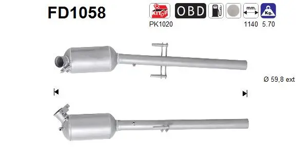 Išmetimo sistemos filtras AS FD1058