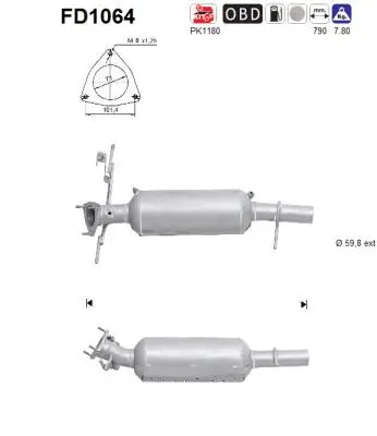 Išmetimo sistemos filtras AS FD1064