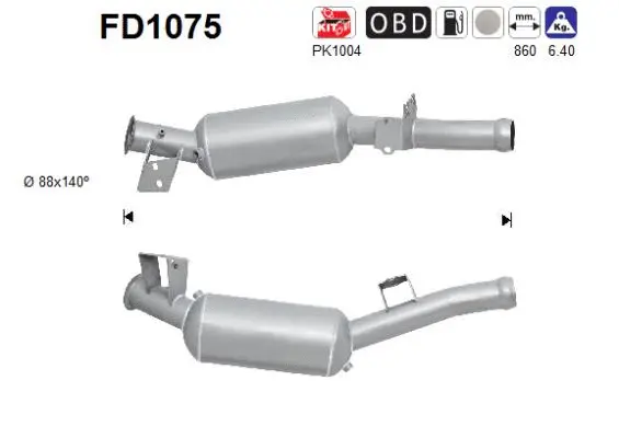 Išmetimo sistemos filtras AS FD1075