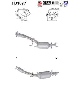 Išmetimo sistemos filtras AS FD1077