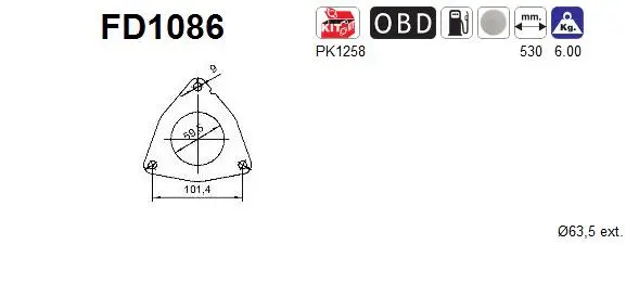 Išmetimo sistemos filtras AS FD1086