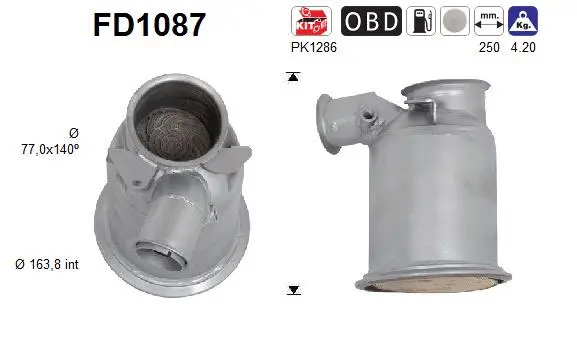 Išmetimo sistemos filtras AS FD1087