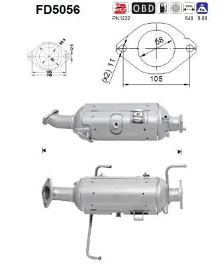 Išmetimo sistemos filtras AS FD5056