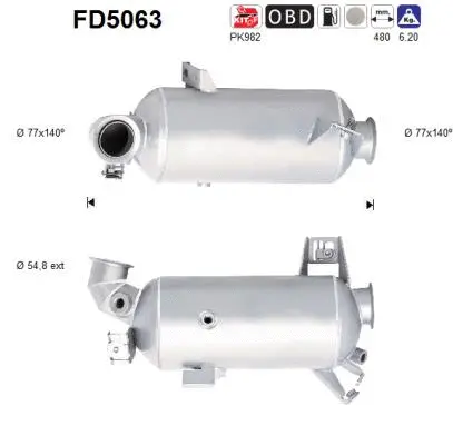 Išmetimo sistemos filtras AS FD5063