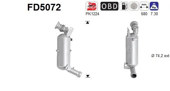 Išmetimo sistemos filtras AS FD5072